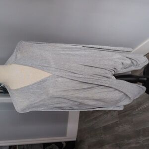 Vero Moda Grey Draped Faux Wrap Front Sweater S